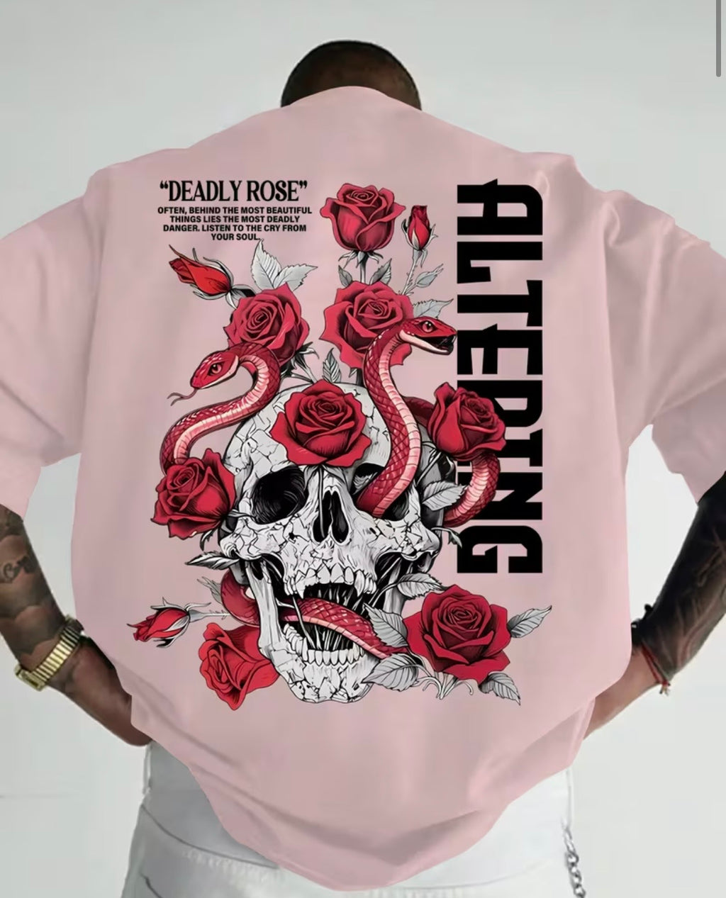Maglietta Rosa  🌹💀