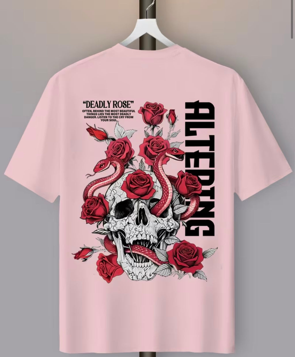 Maglietta Rosa  🌹💀