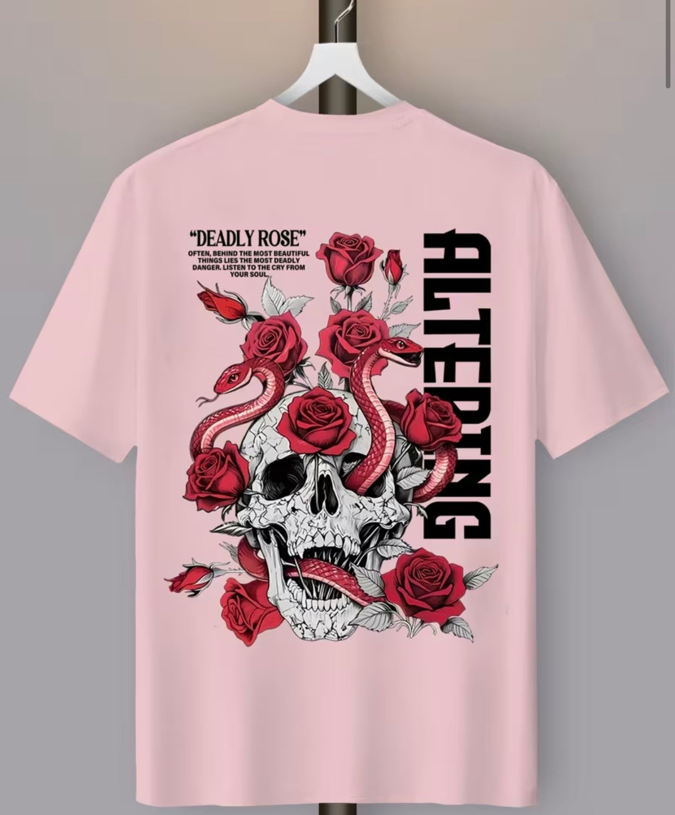Maglietta Rosa  🌹💀