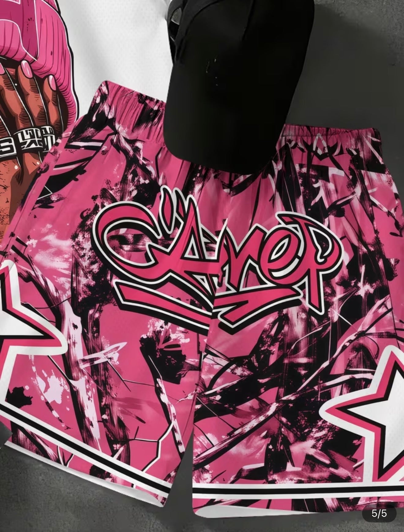Completo Streetwear Oversize Bianco e Rosa